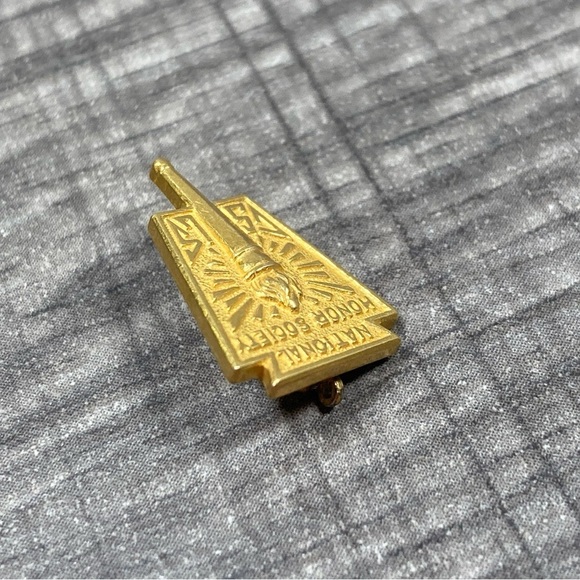 Vintage Gold Filled National Honor Society Lapel Pin - Picture 3 of 9